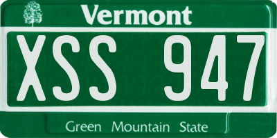 VT license plate XSS947