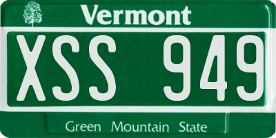 VT license plate XSS949