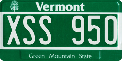 VT license plate XSS950