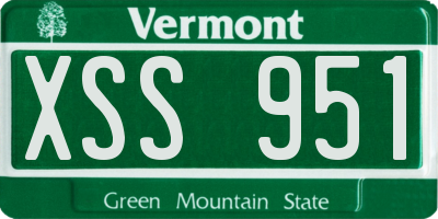 VT license plate XSS951