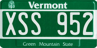 VT license plate XSS952