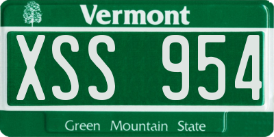 VT license plate XSS954