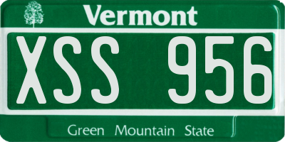 VT license plate XSS956