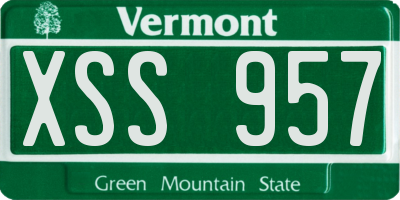 VT license plate XSS957