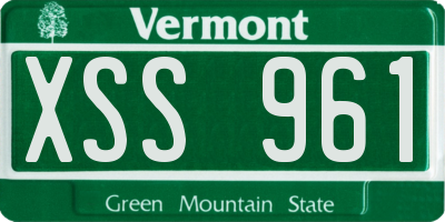 VT license plate XSS961