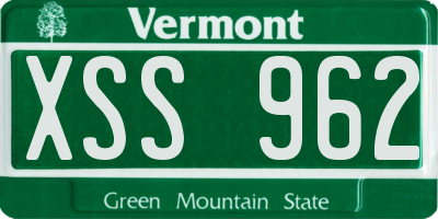 VT license plate XSS962