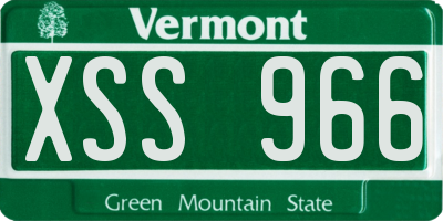 VT license plate XSS966