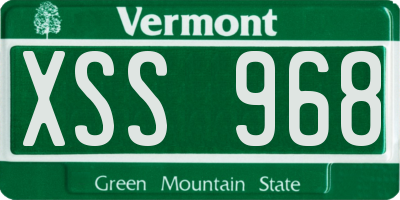VT license plate XSS968