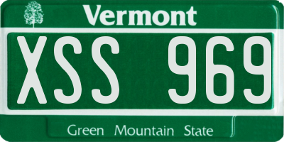 VT license plate XSS969