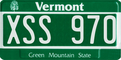 VT license plate XSS970