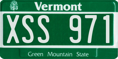 VT license plate XSS971