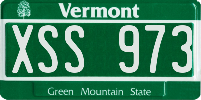 VT license plate XSS973