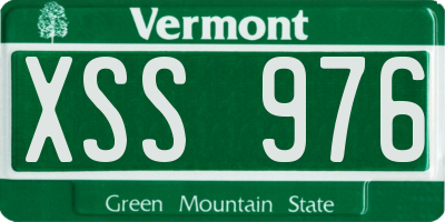 VT license plate XSS976