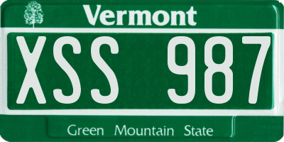 VT license plate XSS987