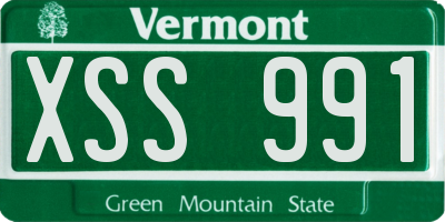VT license plate XSS991