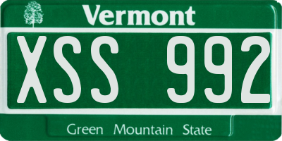 VT license plate XSS992