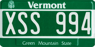 VT license plate XSS994