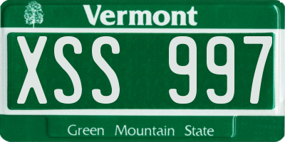 VT license plate XSS997