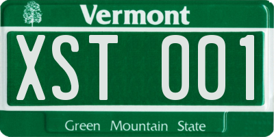 VT license plate XST001