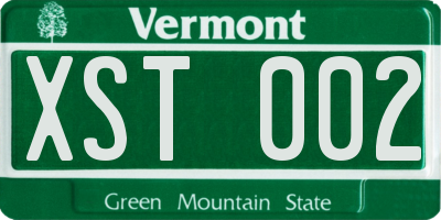 VT license plate XST002
