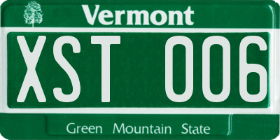 VT license plate XST006