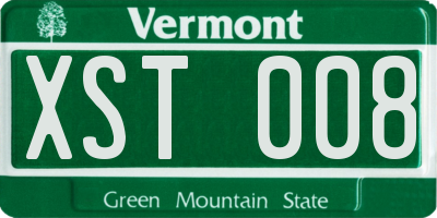 VT license plate XST008