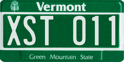 VT license plate XST011