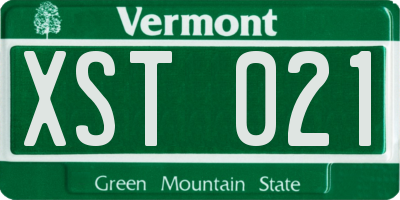 VT license plate XST021