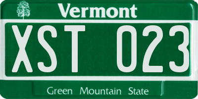 VT license plate XST023