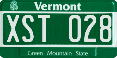 VT license plate XST028