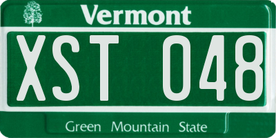 VT license plate XST048