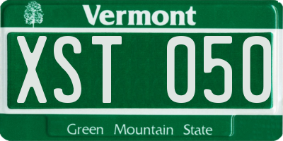 VT license plate XST050