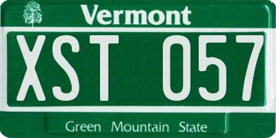 VT license plate XST057