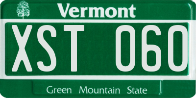 VT license plate XST060