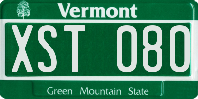 VT license plate XST080