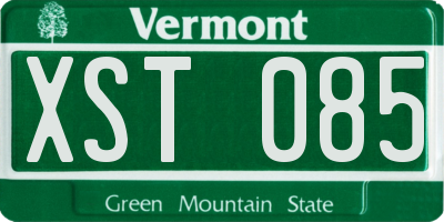 VT license plate XST085