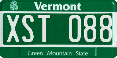 VT license plate XST088