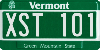 VT license plate XST101