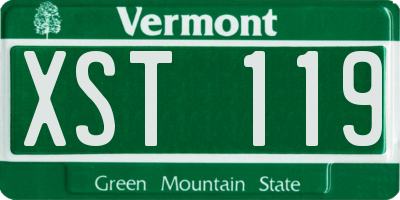 VT license plate XST119