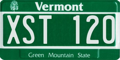 VT license plate XST120
