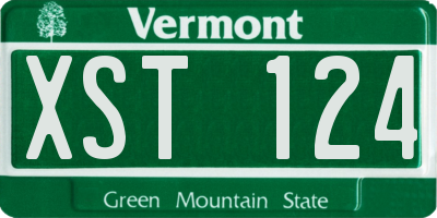 VT license plate XST124