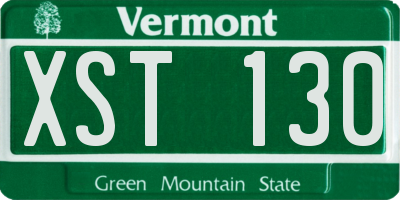 VT license plate XST130