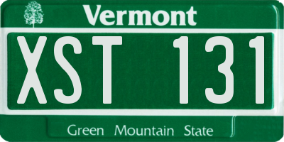 VT license plate XST131