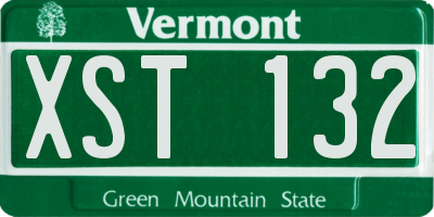 VT license plate XST132