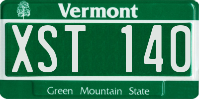 VT license plate XST140