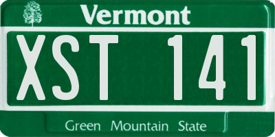 VT license plate XST141