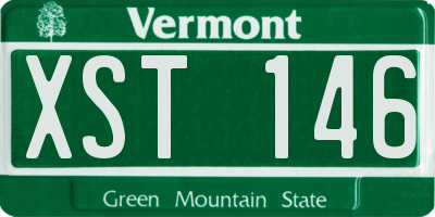 VT license plate XST146