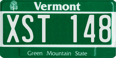VT license plate XST148