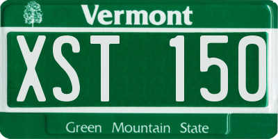 VT license plate XST150