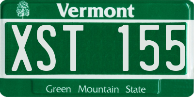 VT license plate XST155